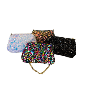 Personalized Sequin Waterproof Zipper <b>Small</b> Crossbody <b>Bag</b> for Women 2026 New Texture Single Shoulder Polyester Lining - Product Image 1