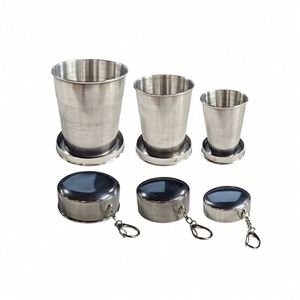 Custom <b>Personal</b> Metal Travel Metal Telescopic <b>Keychain</b> Cups Mug Travel Mug for Camping - Product Image 1
