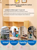 Meuble de rangement multifonctionnel en bois massif pour enfants, idéal pour jouets, cartable, chaussures et livres - Combinaison d'angle pour la maternelle