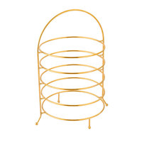 Support alimentaire métallique 3 niveaux de haute qualité, poli, sans BPA, gain de place, en acier inoxydable 304, avec poignée portable, pour organisateur de plats chauds et desserts