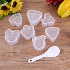 Creative Cartoon Shaped Rice Ball Mold Set PP Reusable For Kids Bento DIY Sushi Making Tools - Product Image 1