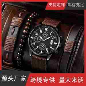 Montre bracelet pour homme, style business, boîtier en alliage, bracelet en simili cuir, résistance à l'eau 3 ATM, fermoir papillon, mouvement à quartz simple. - Product Image 6