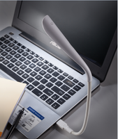 Lampe de lecture USB moderne en ABS avec interrupteur tactile à intensité variable et col de cygne flexible pour ordinateur portable, ordinateur de bureau