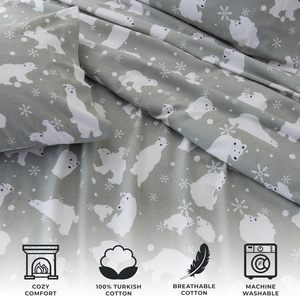 <span class=keywords><strong>Flannel</strong></span> Ga Trải Giường 4 miếng bông mùa đông Lodge <span class=keywords><strong>flannel</strong></span> Tấm đặt gấu in bedding <span class=keywords><strong>Sheets</strong></span> - Product Image 6