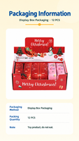 Bâton de beurre rouge de Noël, moelleux, avec des motifs imprimés de Noël