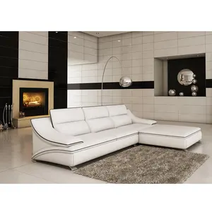 French provincial 3 piece genuine leather sofa set sale furniture living room mini leather sofa l shape