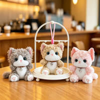 Jouet en peluche chat mignon de 4 pouces, mini-pendentif chaton en peluche, porte-clés animal doux pour la vente en gros aux détaillants et sur le marché de la revente