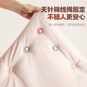 Warm Flowers Sunflower Quilt Fastener 4 Pcs Needle Free Anti Pull Home Use - Product Image 3
