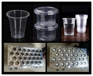 סטנדרטי ארבעה עמודי PLA ירכי כוס עושה חד פעמי פלסטיק כוס Thermoforming מכונה במפעל מכירות מחיר