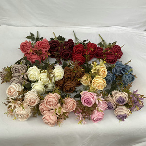 ดอกไม้ประดิษฐ์ ยี่ยี่ ฟลาวเวอร์ส ช่อดอกกุหลาบและดอกลิลลี่ ขนาด 30 ซม.-100 ซม. สำหรับตกแต่งงานแต่งงาน ตกแต่งบ้าน ตกแต่งโต๊ะในร่ม อุปกรณ์ประกอบฉากถ่ายภาพ - Product Image 4