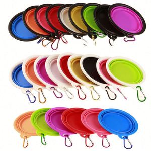 Tazones Plegables de Silicona para Perros y Gatos, Regalo Promocional, Plato de Agua Portátil con Impresión Serigráfica para Camping y Paseos - Product Image 4