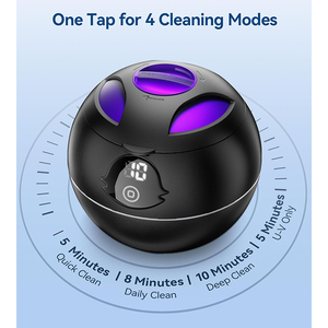 Nettoyeur <span class=keywords><strong>dentaire</strong></span> électrique intelligent portable à ultrasons 45 kHz pour appareils orthodontiques avec 4 modes et minuterie numérique - Product Image 2