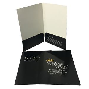 Dossier de présentation de <span class=keywords><strong>documents</strong></span> A4 personnalisé dossier de fichiers avec poche logo fente pour carte de visite - Product Image 4