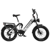 Vélo électrique pour adultes EU Ship Cyrusher Kommoda Pro, moteur arrière 250W, tout-terrain, batterie 52V 20Ah, pneus 20 pouces.