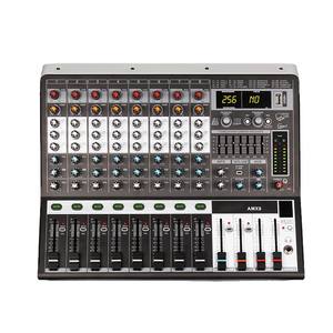 Console de mixage audio professionnelle AMX8 <span class=keywords><strong>8</strong></span> canaux avec 99 effets DSP Bluetooth pour diffusion en direct, podcast, <span class=keywords><strong>studio</strong></span> - Product Image 1