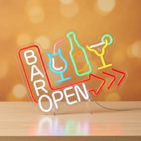 Panneau néon LED Zhilin à prix d'usine, personnalisable en acrylique/acier inoxydable, étanche IP65, taille/couleur personnalisables pour bar, avec certifications CE RoHS