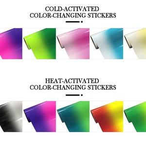 Vinyle thermosensible à changement de couleur, adhésif permanent, feuilles de vinyle DIY pour autocollants, décalcomanies, tasses, bouteilles d'eau - Product Image 5