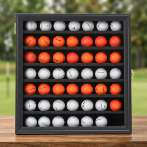 Vitrina de Madera Ecológica Personalizada de 7 Niveles para Pelotas de Golf, con Cerradura, Montable en Pared, Moderna, Fácil de Montar - Product Image 2