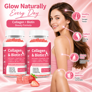 Vente en gros de gommes végétaliennes à marque privée, 60 unités, collagène, biotine, kératine, beauté, nutrition, <span class=keywords><strong>cheveux</strong></span>, peau, <span class=keywords><strong>ongles</strong></span>, soutien articulaire, OEM ODM - Product Image 2