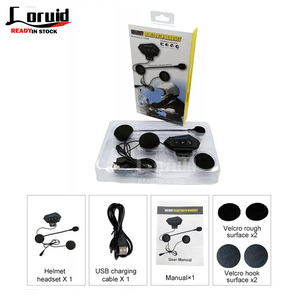 10m truyền tai nghe Khoảng cách không dây xe máy Mũ bảo hiểm <span class=keywords><strong>intercom</strong></span> Walkie Talkie Tai nghe BT12 thể thao Mũ bảo hiểm tai nghe - Product Image 3