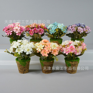 Bonsaï artificiel de fleurs de cerisier en soie Dongchen Crafts, plantes en pot pour décorations de maison et de mariage - Product Image 4