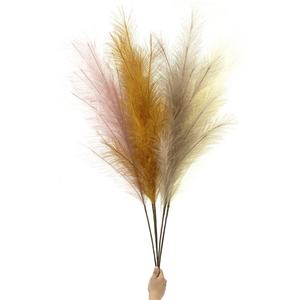 Bouquet d'herbe de pampa moelleux élégant en plastique <span class=keywords><strong>fausse</strong></span> herbe pour la décoration de la maison et de l'événement - Product Image 1