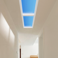 Lampe d'ambiance à LED, lumière du coucher de soleil, lumière artificielle, application Tuya, lampe de panneau moderne bleue pour la maison et le bureau, indice de protection IP54, à intensité variable