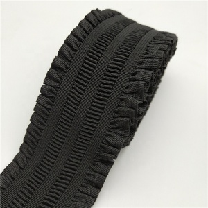 Bande élastique plissée à volants brodés en dentelle de 5 cm pour robe, jupe, pantalon YEA24 - Product Image 3