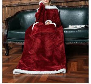 Unisex Oversized Full Body Pullover Fleece Material Winter Warm Leisure TV <strong>Snuggle</strong> Blanket <strong>Hoodie</strong> Modern Simple <strong>Long</strong> Sleeves - Product Image 6