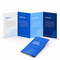 Brochure pliée en 4 volets en papier fantaisie pour impression offset, dépliant, prospectus, format personnalisé, estampage à chaud doré, affiche A4/A5