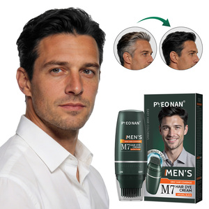 ชุดย้อมเคราสำหรับผู้<span class=keywords><strong>ชาย</strong></span> สำหรับปิดผมขาวบริเวณข้างแก้มและโคน<span class=keywords><strong>ผม</strong></span> สีติดเร็ว สูตรธรรมชาติ สำหรับใช้ในบ้าน ครีมย้อม<span class=keywords><strong>ผม</strong></span>พร้อมหวี - Product Image 1