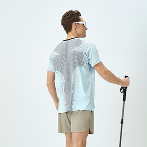 Sports Gym T Shirt <b>Men</b> Short Sleeve Compression <b>Stretch</b> T-Shirt Workout Fitness Training Running Shirt - Product Image 3