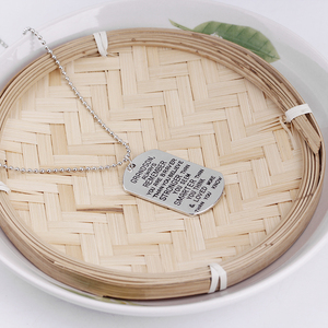Collana con Ciondolo in Lega di Zinco ZRM, Gioielli Geometrici Punk Ispirazionali, 'Nipote, Ricorda Sempre Che Sei Più Coraggioso' - Product Image 5