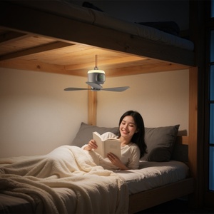 2025 Customized 12000mah Portable <b>Battery</b>-powered Ceiling Fan with Remote Control LED Night <b>Light</b> <b>Battery</b>-operated Ceiling Fan - Product Image 3