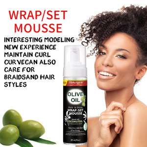 <span class=keywords><strong>Mousse</strong></span> <span class=keywords><strong>coiffante</strong></span> pour cheveux à l'huile d'<span class=keywords><strong>olive</strong></span> rehausseur de boucles, label OEM, pour cheveux bouclés naturels, tenue et brillance - Product Image 2