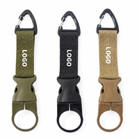 Support de bouteille d'eau d'extérieur avec mousqueton, sangle en nylon, compatible MOLLE pour sac à dos, logo personnalisé, vente en gros, OEM
