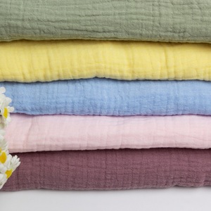 Tela de Crepé de Algodón Orgánico de Doble Capa, Tela de Muselina para Mantas de Bebé y Pijamas, en Oferta - Product Image 1