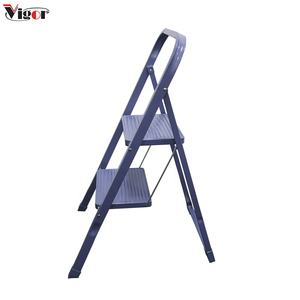 Modieuze Multifunctionele Metallic Roze Opvouwbare 2 Step <span class=keywords><strong>Ladder</strong></span> Met Leuningen - Product Image 6