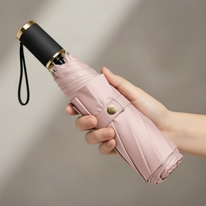 High End Business Umbrellas Can Be Customized in Size logo Golden <b>Edges</b> Handle Umbrella Gift Set Can Custom case - Product Image 1