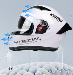 Casque de moto électrique à double miroir pour hommes et femmes, coupe-vent à double miroir, chaud et sûr - Product Image 4