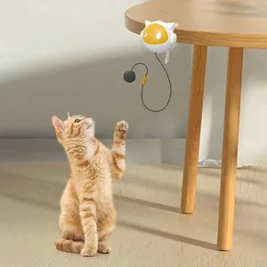 Interactive Electric <b>Cat</b> Toy with Replaceable Hair Ball Yellow Ball Auto-Off Timer and Clip-On Design for Desktop or <b>Cat</b> <b>Tree</b> - Product Image 2