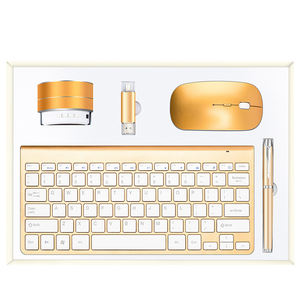 Hadiah bermerek kustom perusahaan Set kombinasi multi pulpen Mouse Keyboard nirkabel Set hadiah kantor bisnis mewah sesuai pesanan - Product Image 5