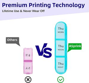 กล่องยาพลาสติกกันความชื้น 7 วัน 21 ช่อง สำหรับเช้า กลางวัน เย็น ขายส่งจากโรงงาน - Product Image 4