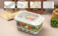 Râpe à légumes multifonctionnelle avec récipient, boîte de conservation alimentaire en verre, coupe-légumes, hachoir à fromage, compatible lave-vaisselle et micro-ondes – Offre Spéciale