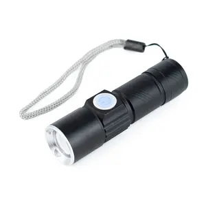 Оптовая продажа XPE светодиодная вспышка портативный USB зарядка мини-факел алюминиевый масштабируемый светодиодный ультра фонарик