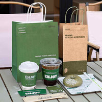 Sacs de courses en papier kraft biodégradable en gros, personnalisés, écologiques, avec poignée, pour emballage cadeau