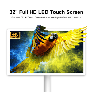 32 Inch 4K Portable Smart <b>TV</b> Android 15 White LED Touch Screen 8GB/128GB Wireless Mobile Kitchen Office Outdoor Gym Feature the - Product Image 5