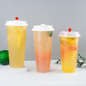 Biểu Tượng Tùy Chỉnh Trà Bong Bóng Nóng Uống Cốc Nhựa Trà Bong Bóng Ly 16Oz Takeaway Tiêm <span class=keywords><strong>PP</strong></span> Boba Cốc Nhựa Có Nắp Đậy Và Ống Hút - Product Image 3