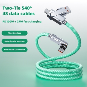 Cables de Datos de Carga Rápida USB Tipo C 100W con Rotación de 540 Grados, Cable Trenzado de Alta Calidad para Teléfono - Product Image 2