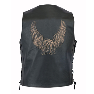 Chaleco de cuero informal de invierno para hombre de alta calidad de último diseño con cierre de botón para pedidos al por mayor - Product Image 2